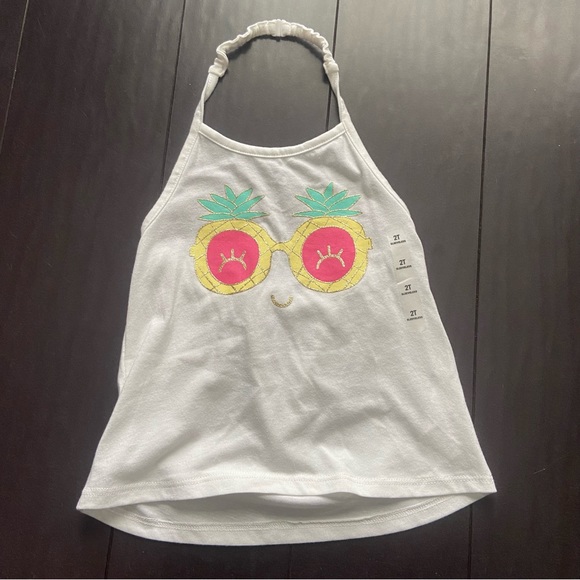 NWT The Children’s Place Toddler girl glitter tank & t-shirt set size 2T - Picture 2 of 6